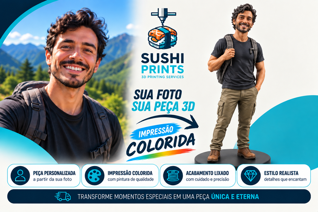 Personalização por Foto Colorida| 1 Pessoa