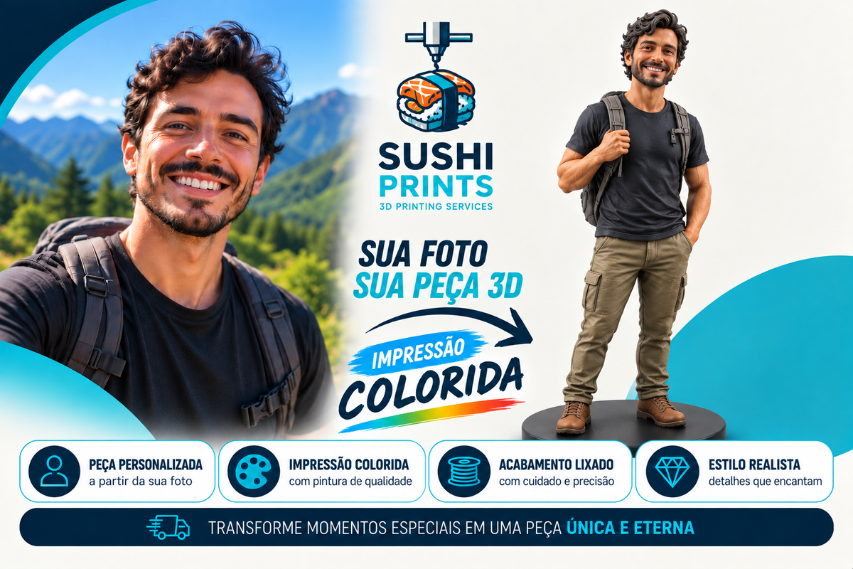 Personalização por Foto Colorida| 1 Pessoa